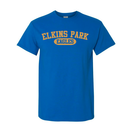 Blue Elkins Park Shirt with Gold Lettering